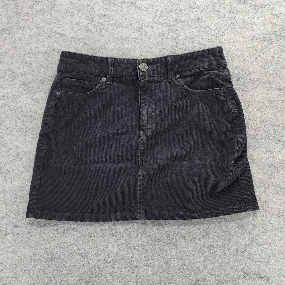 American Eagle Skirt Womens 4 Mini Black Corduroy 30" Waist